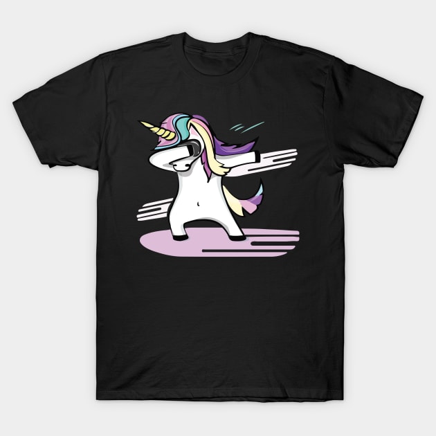 Dabbing Unicorn T Shirt Unicorn Dab T Shirt Unicorn Gift T-Shirt by ChristianCrecenzio